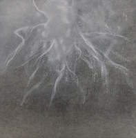 Lightning II, watercolor on paper, 8"x8", 2004