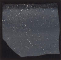 Meditation #43 (Snow Map), acrylic and glitter on canvas, 6"x6", 2001 SOLD
